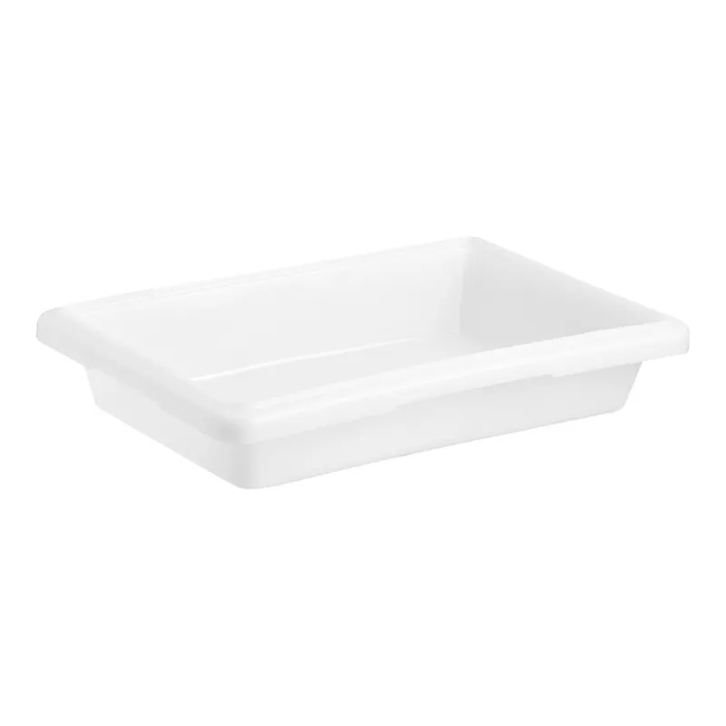 Order Now Choice 18" x 12" x 3 1/2" White Polyethylene Food Storage Box