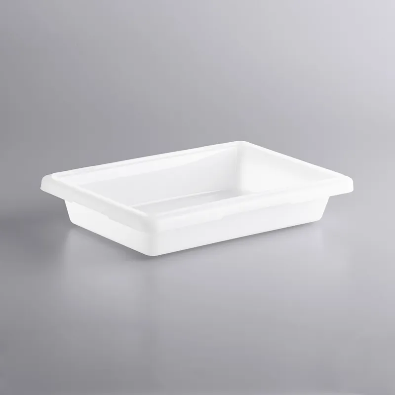 Vigor 18" x 12" x 3 1/2" White Polyethylene Food Storage Box Limited Offer