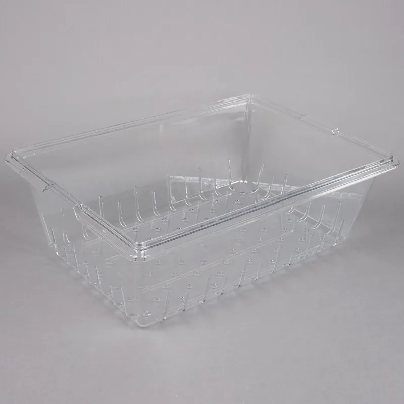 Cambro 18268CLRCW135 Camwear® 26" x 18" x 8" Clear Plastic Food Drain Box / Colander Flash Sale