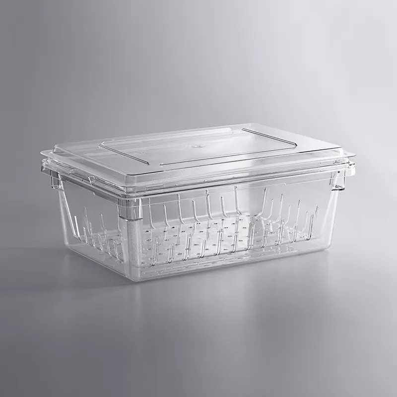 Today Only Cambro Food Storage Box and Colander w/ Flat Lid - 26" x 18" x 9"
