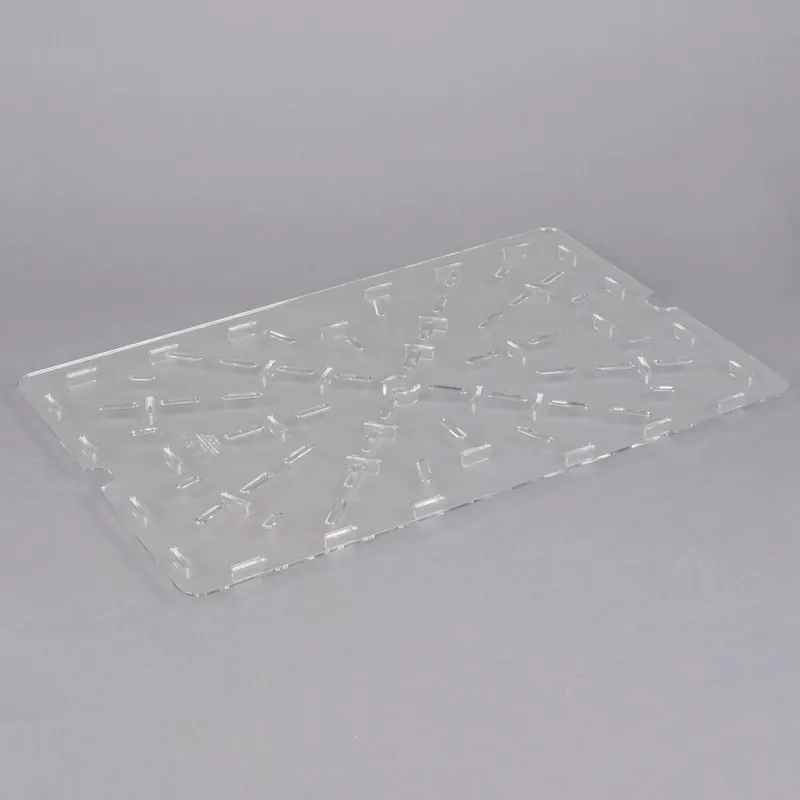 Affordable Cambro 1826DSCW135 Camwear® 21 13/16" x 14" Clear Plastic Food Box Drain Tray