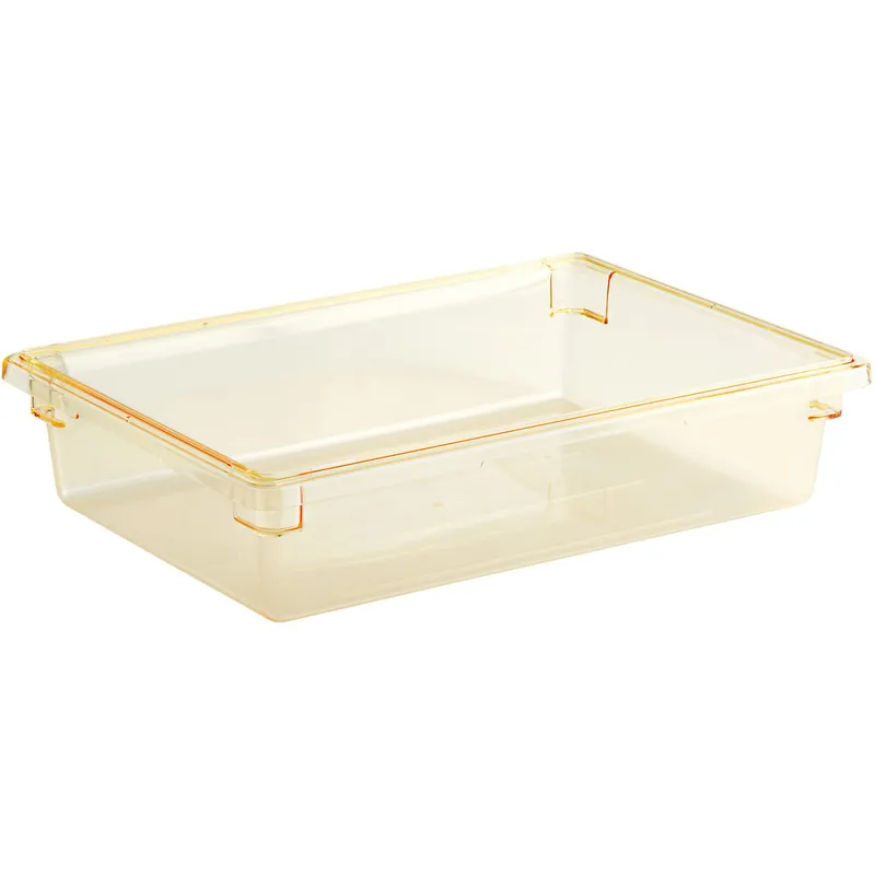 Get Yours Cambro 18266CW464 Camwear® 26" x 18" x 6" Yellow Polycarbonate Food Storage Box