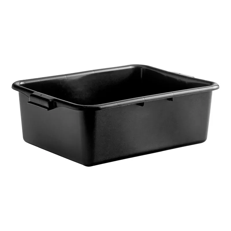 Hot Picks Carlisle N4401103 Comfort Curve 20" x 15" x 7" Black Polyethylene NSF Bus Tub