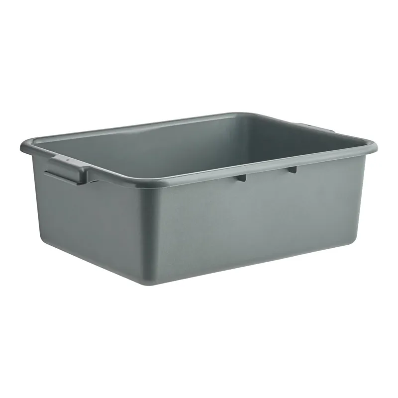 Carlisle N4401123 Comfort Curve 20" x 15" x 7" Gray Polyethylene NSF Bus Tub Certified
