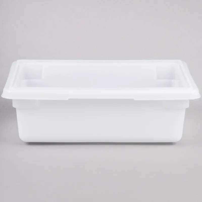Rubbermaid® FG350900WHT White Polyethylene Food Storage Box - 18" x 12" x 6" Cheap