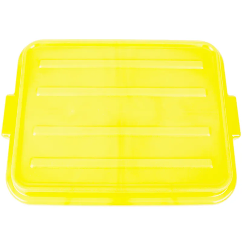 Clearance Vollrath 1500-C08 Snap-On Food Storage Box Lid - Traex Color-Mate Yellow 20" x 15" x 2 1/2"