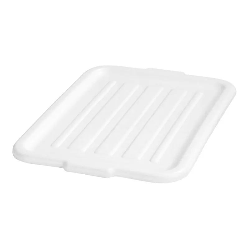 Carlisle N4401202 Comfort Curve 20" x 15" White Polypropylene NSF Bus Tub / Food Storage Box Lid While Supplies Last