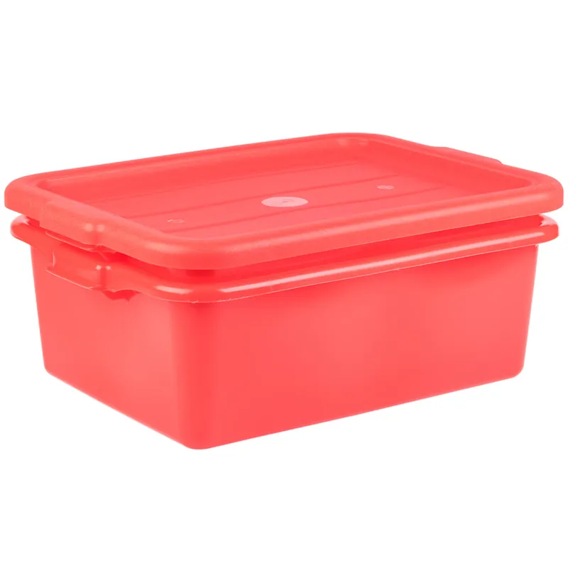Wholesale Vollrath 1507-C02 Food Storage Combo Set with Standard Lid - Red Polypropylene 20" x 15" x 7"