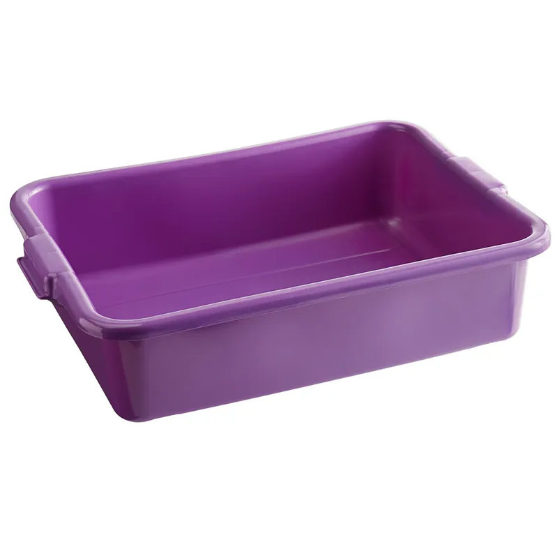 Special Discount Vollrath 1521-C80 Traex® Color-Mate™ Purple Allergen-Free Bus Tub / Food Storage Box - 20" x 15" x 5"