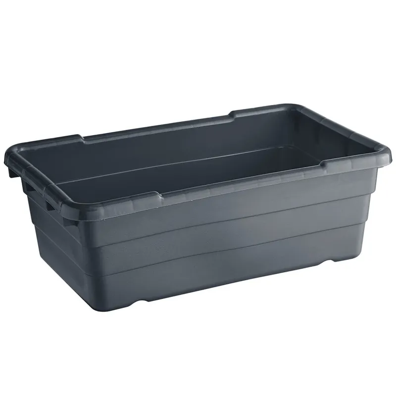 Choice 25" x 15" x 8" Dark Gray Meat Lug / Tote Box Latest
