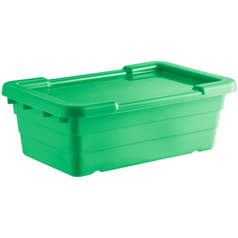 Last Chance Choice 25" x 15" x 8" Green Meat Lug / Tote Box with Cover
