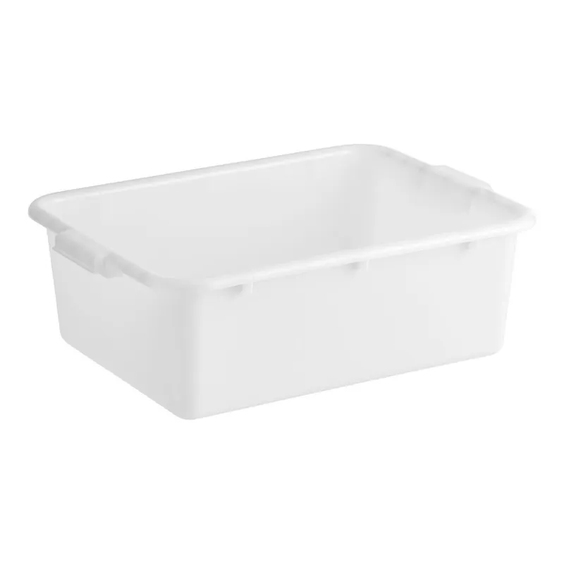 Lavex 20" x 15" x 7" White Polypropylene Utility Bin - 6/Case Save Now