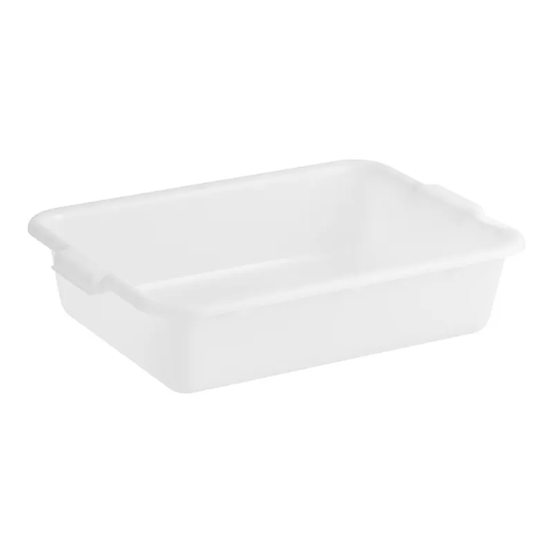 Lavex 20" x 15" x 5" White Polypropylene Utility Bin - 6/Case Big Sale