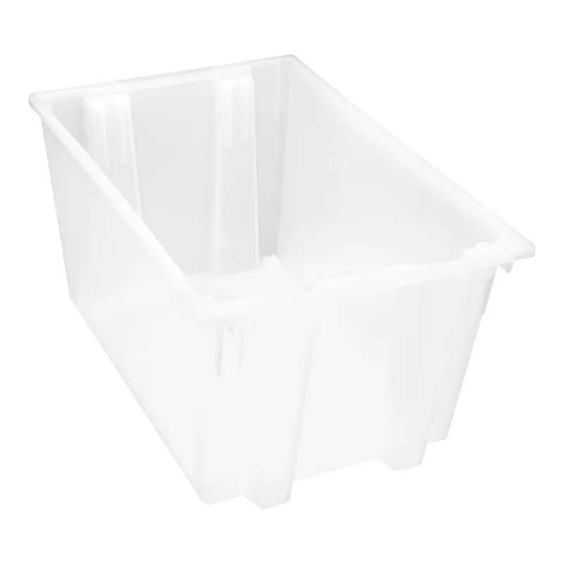 Quantum 29 1/2" x 19 1/2" x 15" Clear Stack and Nest Tote SNT300CL Exclusive