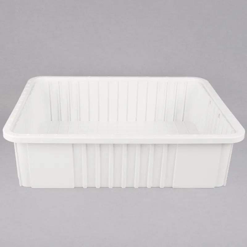 Bargain Metro MTB93060W 23" x 18" x 6" White Divider Tote Box