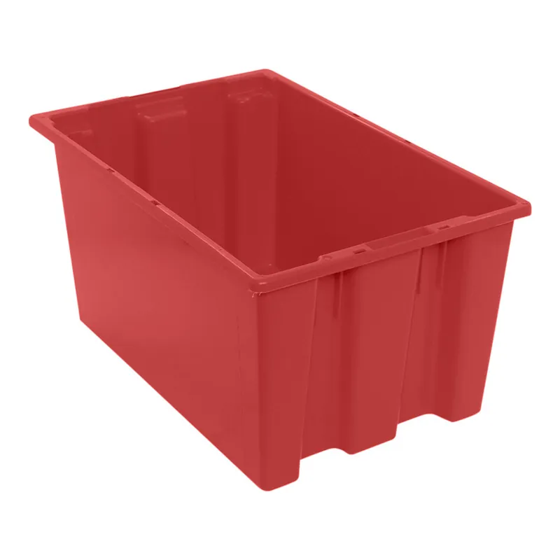 Price Drop Quantum 23 1/2" x 15 1/2" x 12" Red Stack and Nest Tote SNT240RD