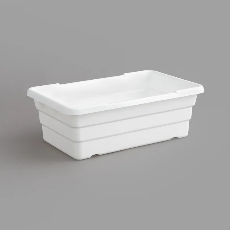 Next Day Delivery Channel L815-W 15 3/4" x 8 1/2" x 23 3/4" White Polyethylene Lug