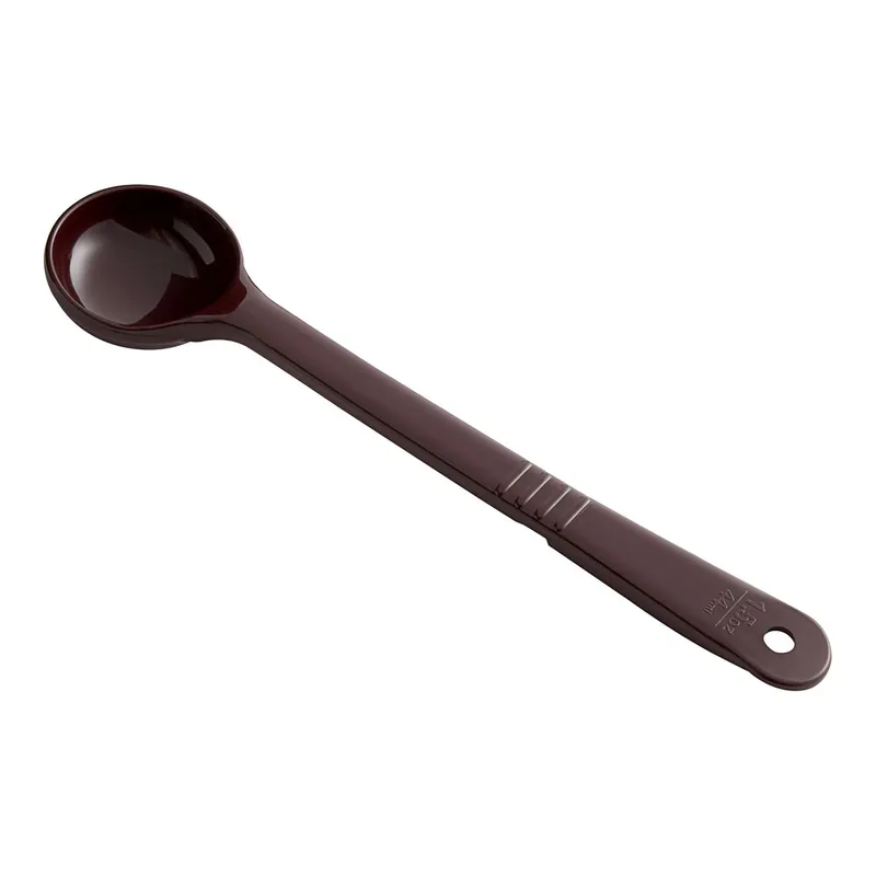 Carlisle 395801 Measure Misers 1.5 oz. Reddish Brown Acetal Long Handle Portion Spoon Trusted Brand