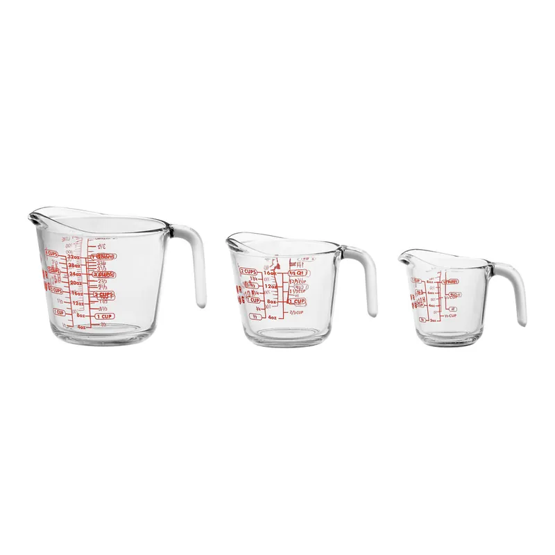 Super Sale Anchor Hocking 3-Piece Glass Measuring Cup Set