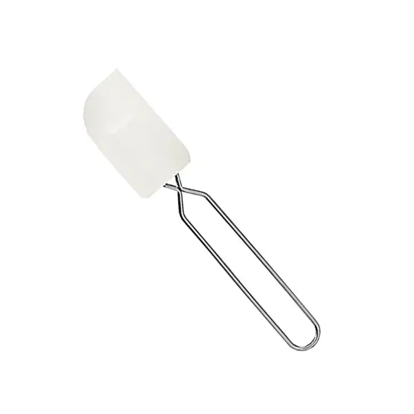 Must Have Linden Sweden 4751200 10" White High-Heat Silicone Spatula with Stainless Steel Handle