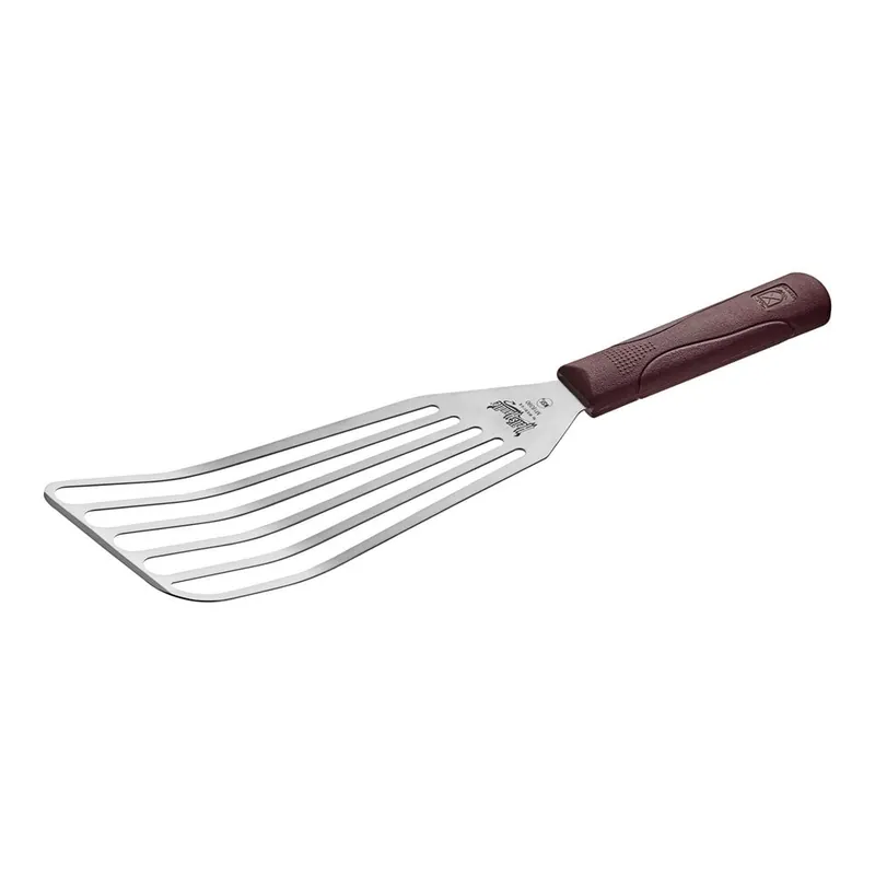 High Quality Mercer Culinary M18390 Hell's Handle® High Heat 9" x 4" Fish / Egg Turner / Spatula