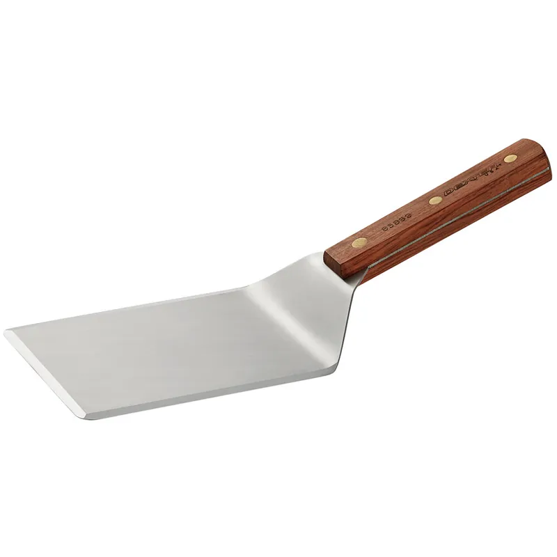Dexter-Russell 19800 Traditional 6" x 5" Beveled Edge Solid Balanced Hamburger Turner - Rosewood Handle New Release