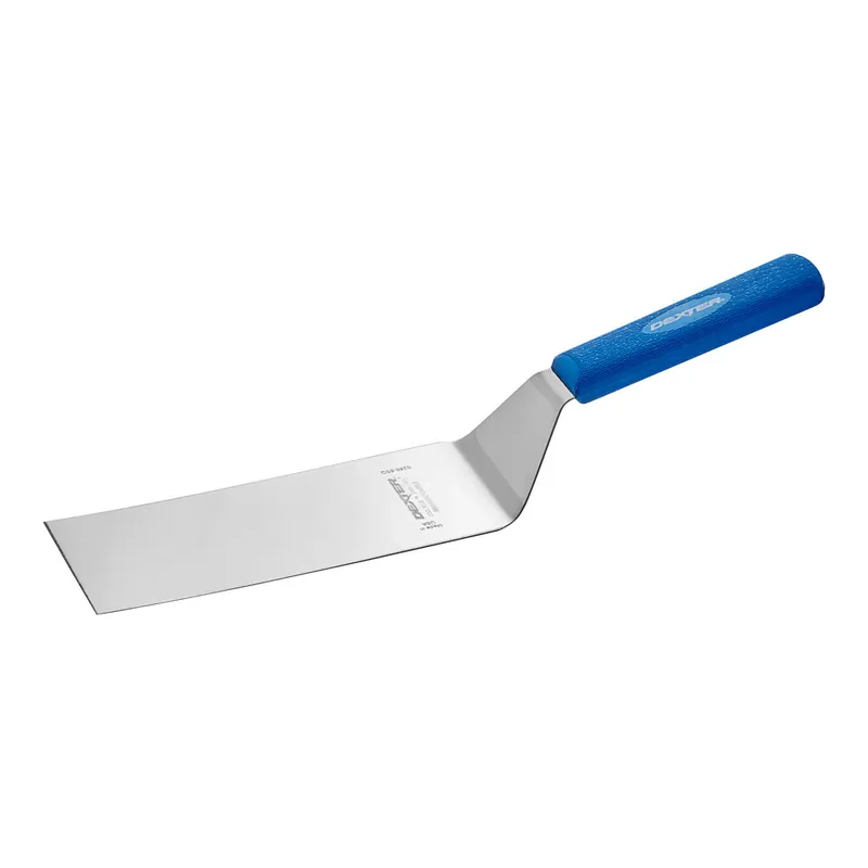 Price Cut Dexter-Russell 19613H Sani-Safe Cool Blue 8" x 3" High Heat Blue Square Edge Solid Turner