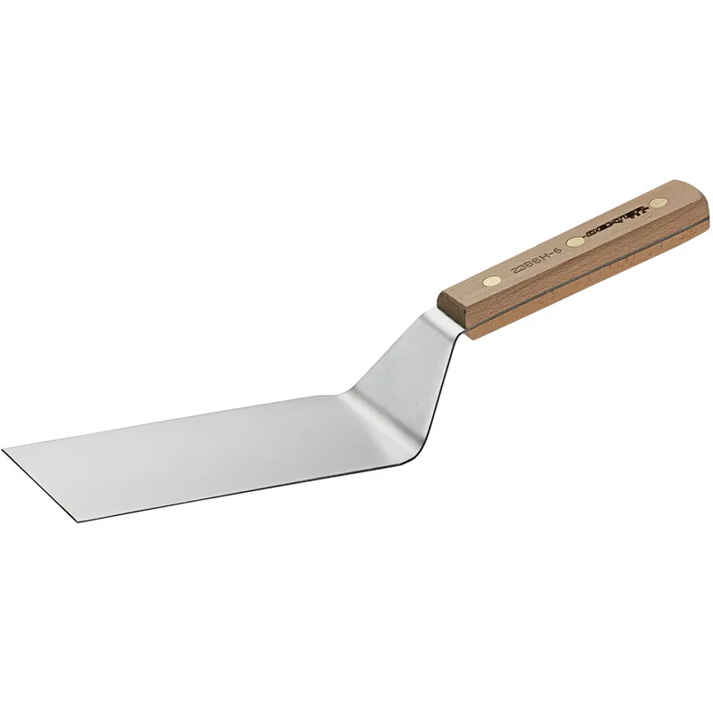 High Quality Dexter-Russell 16221 Traditional 6" x 3" High-Carbon Steel Solid Square Edge Turner - Beechwood Handle