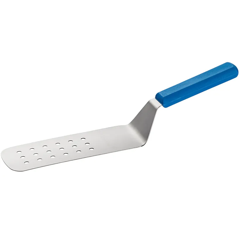 Dexter-Russell 31647H Cool Blue Basics 8" x 3" High Heat Blue Perforated Turner Big Sale