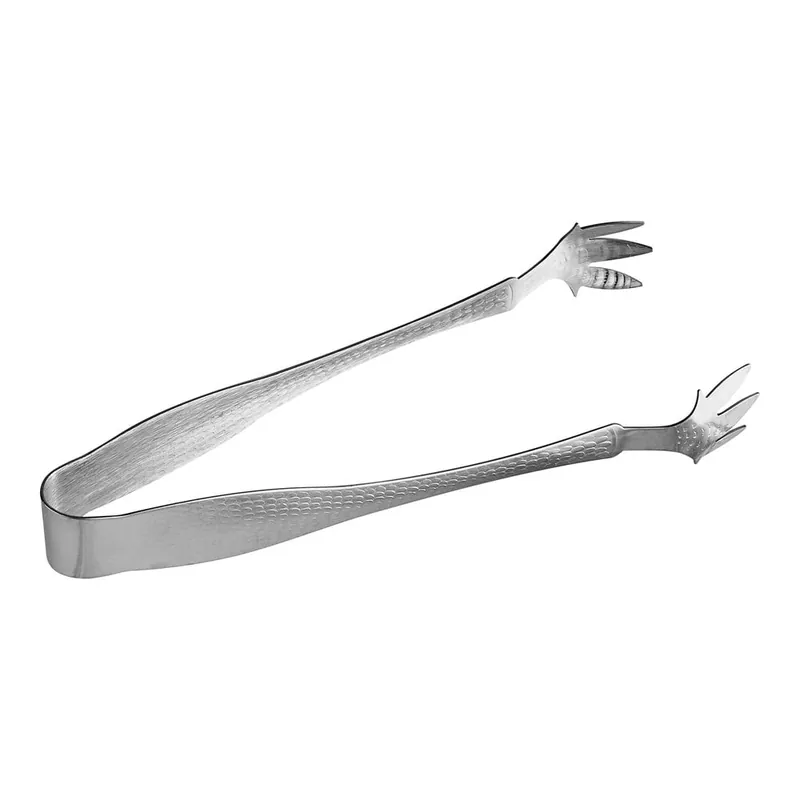 Mega Sale American Metalcraft 6 1/2" Hammered Stainless Steel Ice Tongs