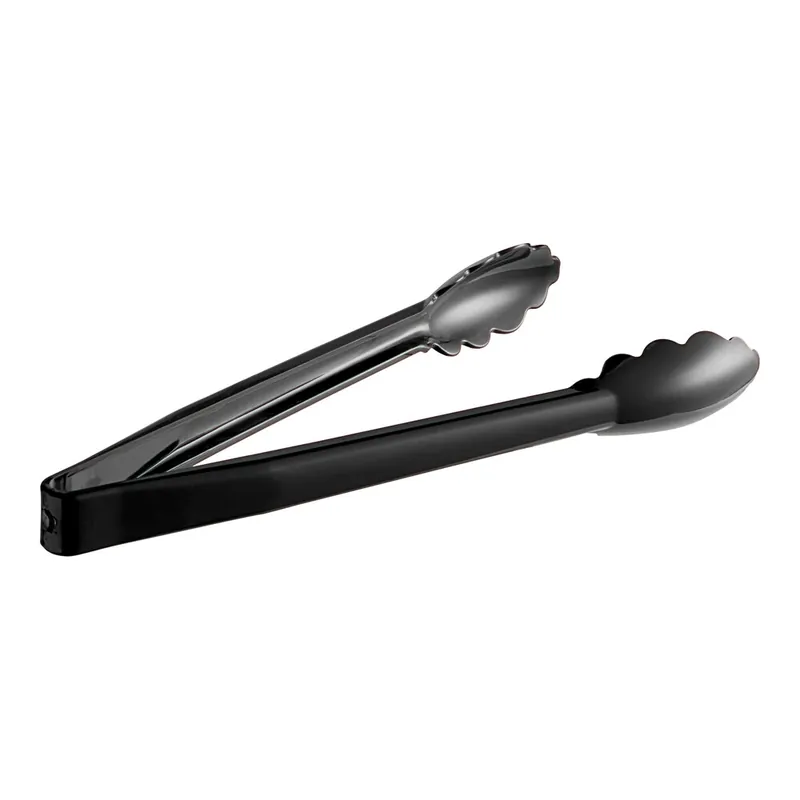 Low Price Carlisle 471203 Carly 12" Black Plastic Utility Tongs