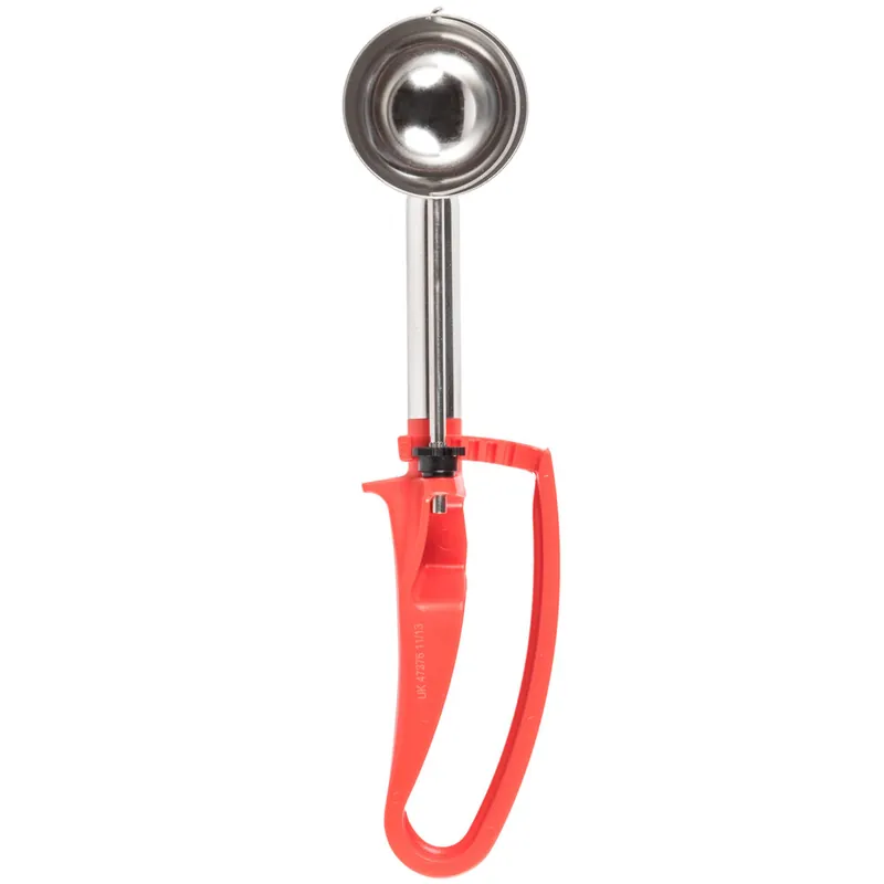 Vollrath 47376 Jacob's Pride® #24 Red Extended Length Squeeze Handle Disher - 1.52 oz. Popular