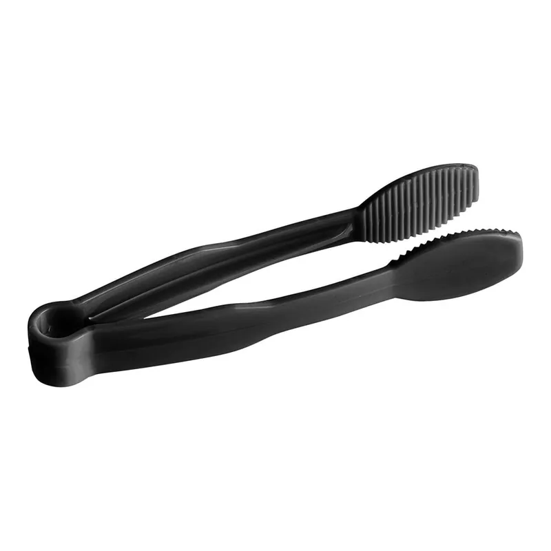 Warranty Included Cambro TG6110 Lugano 6" Black Flat Grip Plastic Tongs