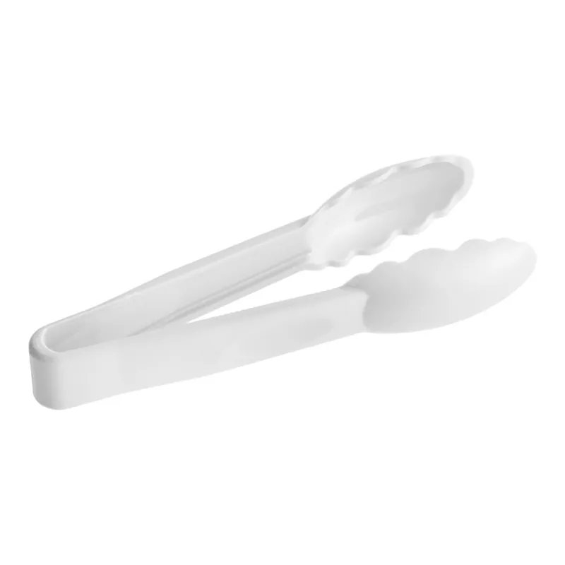 Cambro 6TGS148 Lugano 6" White Scallop Grip Plastic Tongs Factory Price