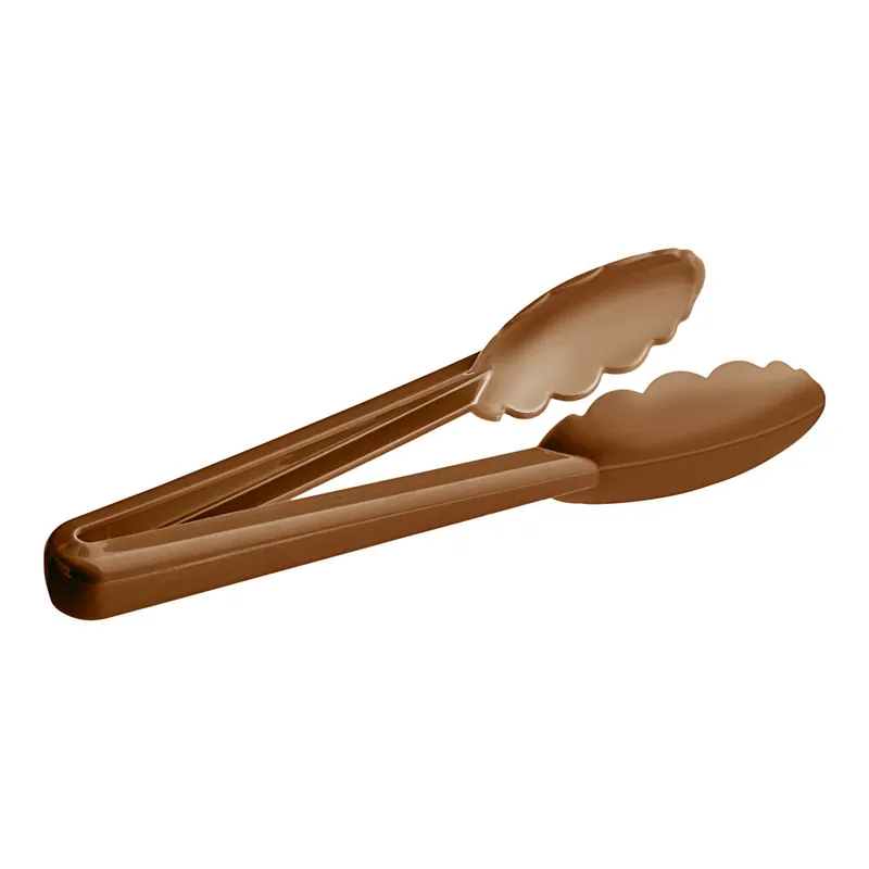 Mercer Culinary M35100BR Hell's Tools® 9 1/2" Brown High Temperature Plastic Tongs Wholesale