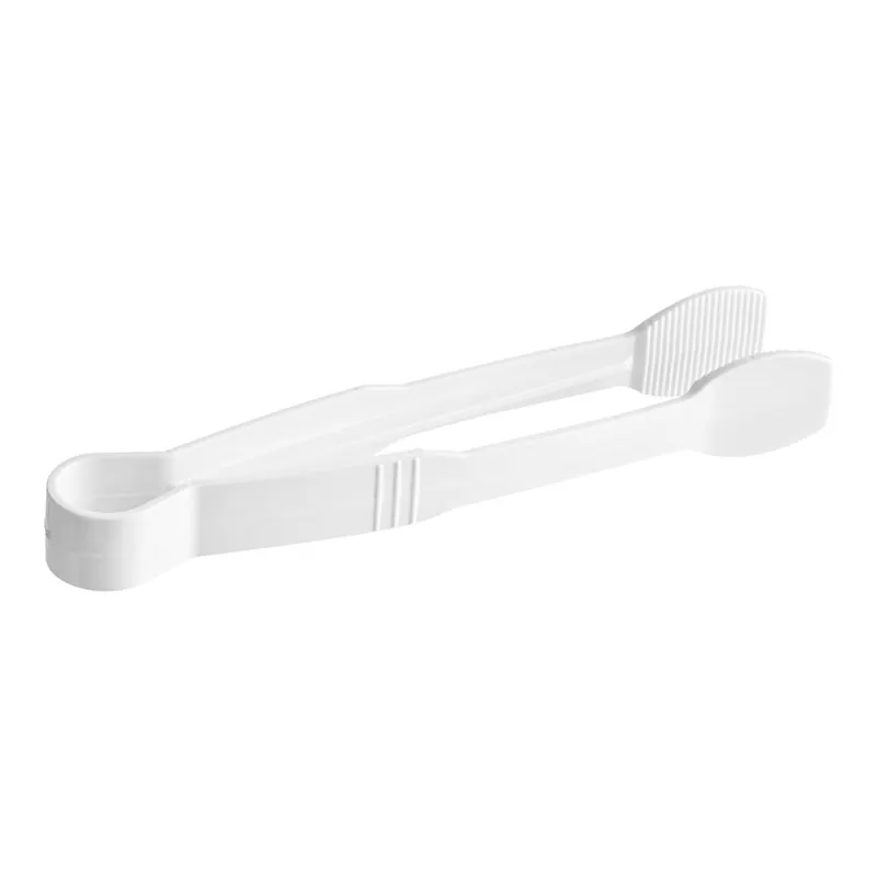 Save Now Thunder Group White 12" Polycarbonate Flat Grip Tongs