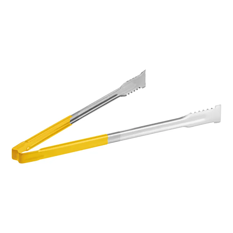 Seasonal Sale Vollrath 4791650 Jacob's Pride® 16" Stainless Steel VersaGrip Tongs with Yellow Coated Kool-Touch® Handle
