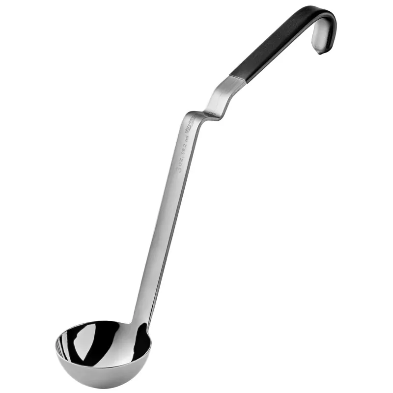 Vollrath 4980322 Jacob's Pride® 3 oz. One-Piece Stainless Steel Ladle with Ergo Grip Black Kool-Touch® Handle Buy Online