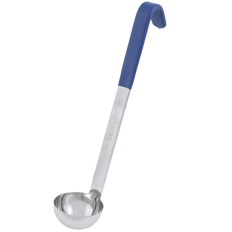 Vollrath 4980230 Jacob's Pride® 2 oz. One-Piece Stainless Steel Ladle with Blue Kool-Touch® Handle Big Sale