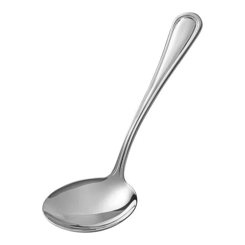 Final Sale Acopa Edgeworth 0.875 oz. 18/8 Stainless Steel Extra Heavy Weight Gravy Ladle