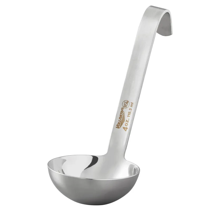 Affordable Vollrath 4970410 Jacob's Pride® 4 oz. One-Piece Stainless Steel Ladle with Short Handle