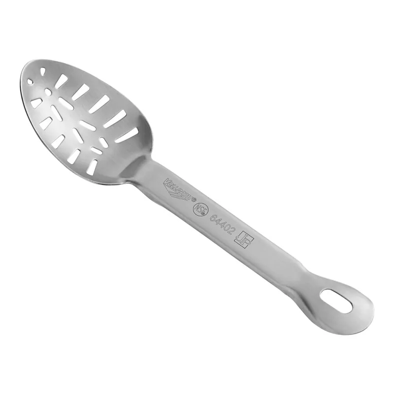 Fresh Stock Vollrath 64402 Jacob's Pride® 11 3/4" Heavy-Duty One-Piece Slotted Stainless Steel Spoon