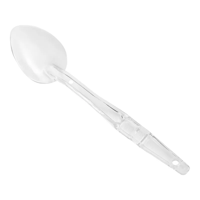 Cambro SPO13CW135 13" Clear Camwear Solid Salad Bar / Buffet Spoon Hot Picks