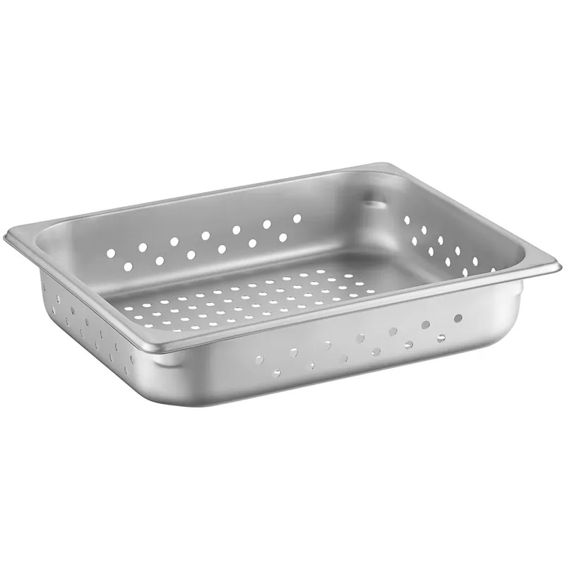 Direct From Manufacturer Vigor 1/2 Size 2 1/2" Deep Anti-Jam Perforated Stainless Steel Steam Table / Hotel Pan - 22 Gauge