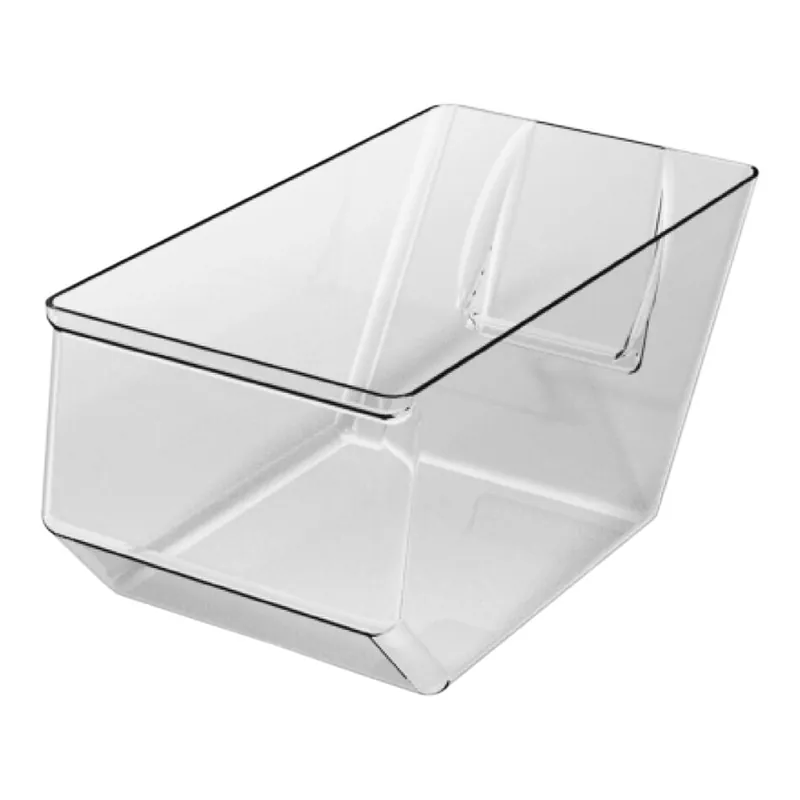 Borray Manufacturer Inc. 14 1/2" x 8" x 6 5/8" Clear Molded Plastic Bulk Bin with Handle Trending