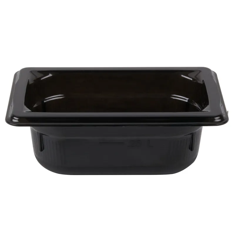 Vollrath 8092420 Super Pan® 1/9 Size Black Polycarbonate Food Pan - 2 1/2" Deep Handmade