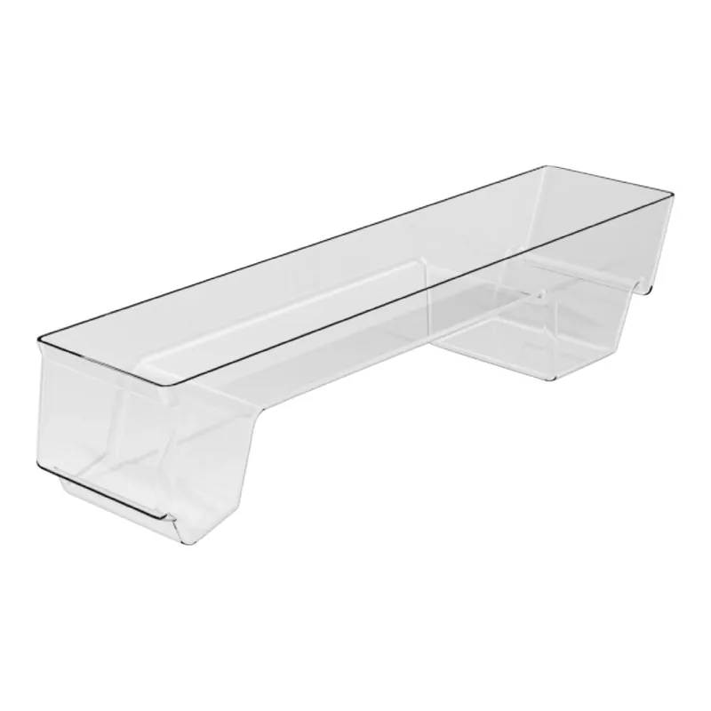Premium Borray Manufacturer Inc. 25 5/8" x 6" x 5 7/16" Clear Molded Plastic Shallow Front Dummy Bulk Bin