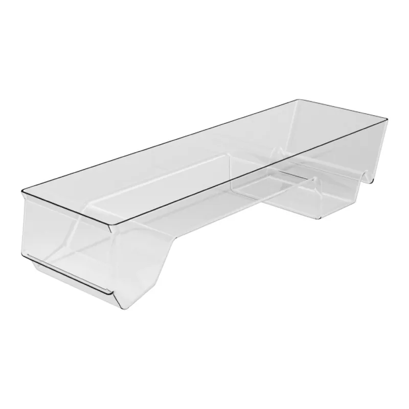 Borray Manufacturer Inc. 27" x 8" x 5" Clear Molded Plastic Shallow Front Dummy Bulk Bin Special Offer