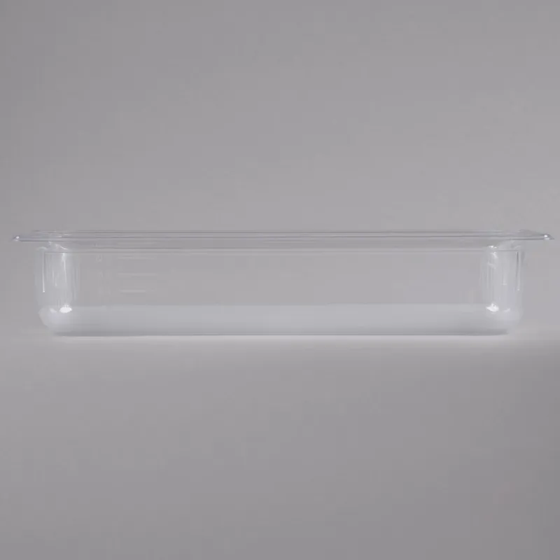 Reduced Price Vollrath 8054410 Super Pan® 1/2 Size Long Clear Polycarbonate Food Pan - 4" Deep