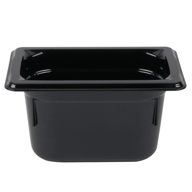Vollrath 8094420 Super Pan® 1/9 Size Black Polycarbonate Food Pan - 4" Deep Original